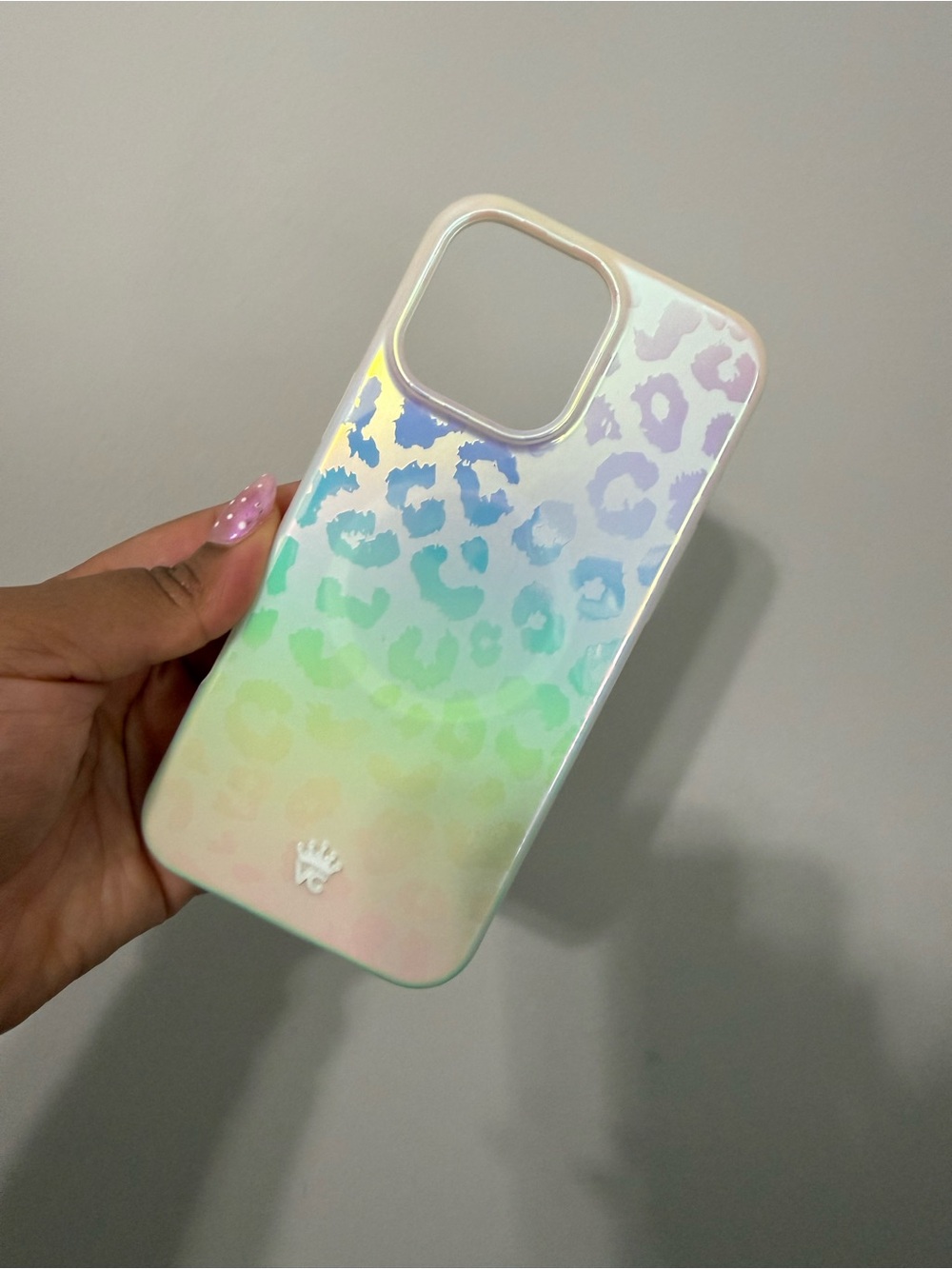 Velvet Caviar Iridescent Pastel Leopard Print Phone Case for iPhone 16 Pro Max